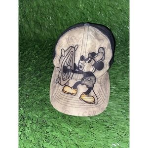 DISNEY PARKS Disneyland Mickey Mouse Steamboat Willie Hat Cap ~ Adjustable